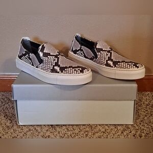 THE FLEXX Snake-Print Mer Roccia Leather Slip-On Loafers Size 7
